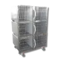 Lory Progetti Veterinari Käfigkombination mit 6 Boxen fahrbar GA055