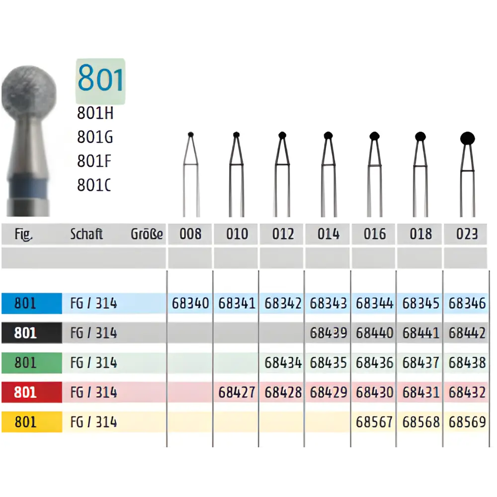 K. Diamant Bohrer FG Kugel 010 5 Stk. 