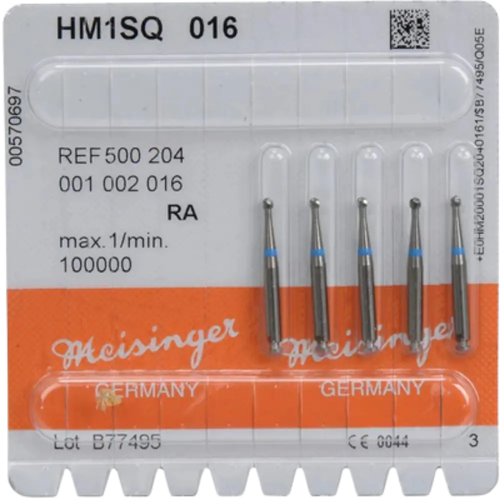 K. Hartmetall Bohrer, RA(Winkelstück), Kugel, ISO 016, 5 Stk