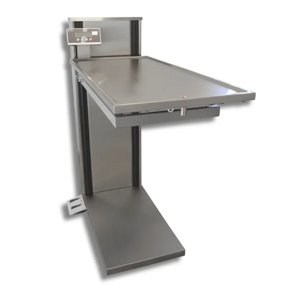 PannoMed PURE Tisch Standfuß fix inkl.Waage Edelstahl