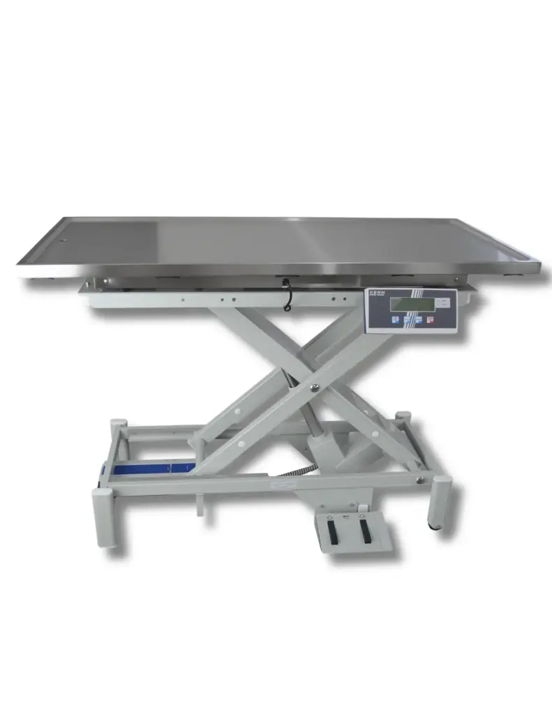 PannoMed VET LIFT Tisch mit Waage feststehend elektrisch Edelstahlplatte