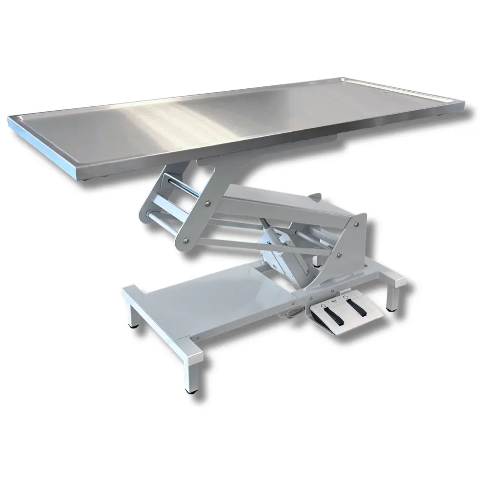 PannoMed BASE LIFT Tisch feststehend elektrisch fixe Edelstahlplatte