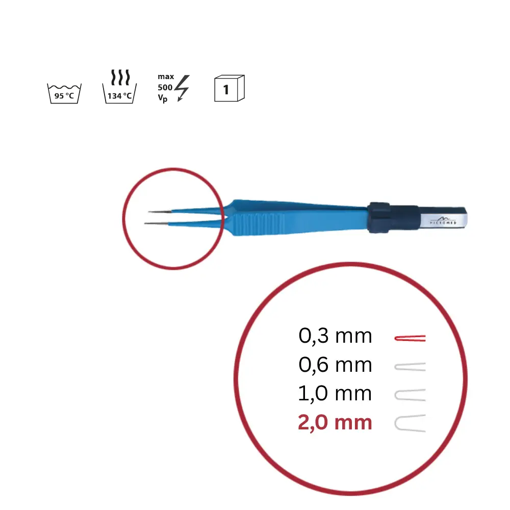 Pinzette bipolar sterilisierbar 110mm 0,3mm