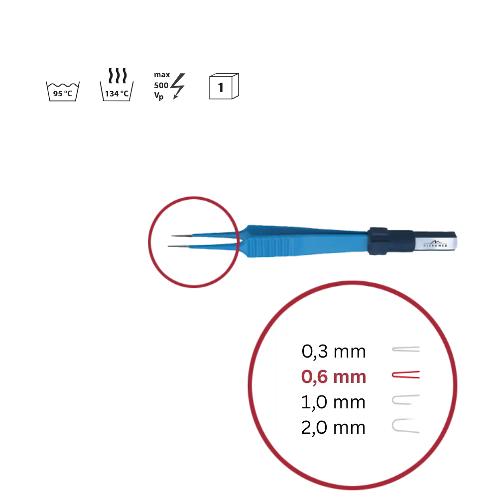 Pinzette bipolar sterilisierbar 110mm 0,6mm