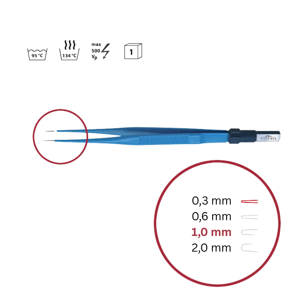 Pinzette bipolar sterilisierbar 150mm 1,0mm
