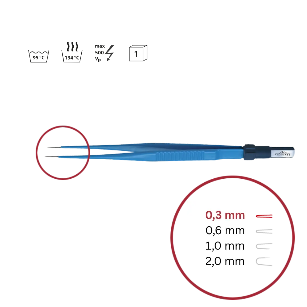 Pinzette bipolar sterilisierbar 160mm 0,3mm