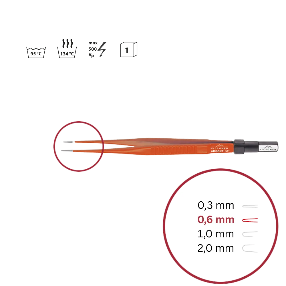 Pinzette bipolar Non-Stick sterilisierbar 150mm 0,3mm