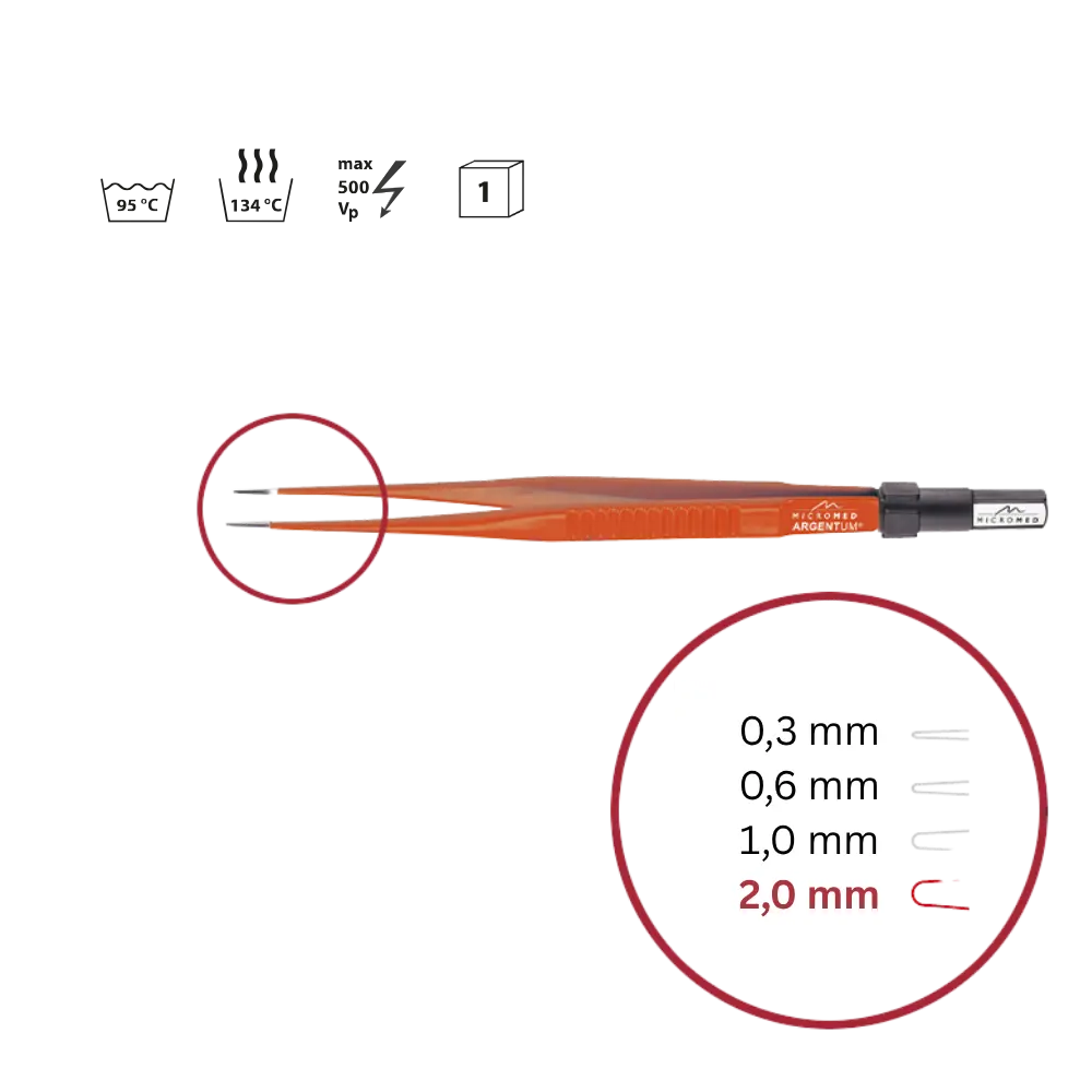 Pinzette bipolar Non-Stick sterilisierbar 150mm 2,0mm