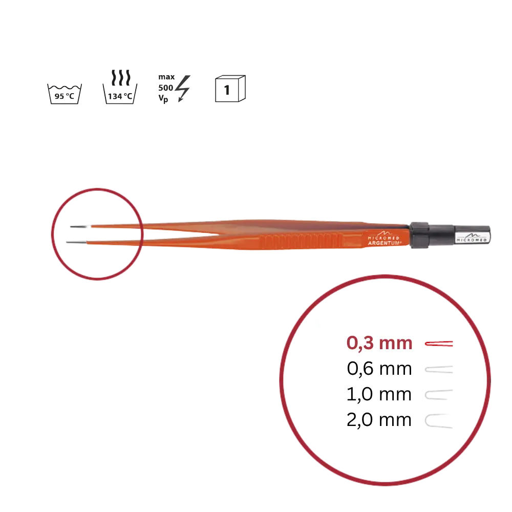 Pinzette bipolar Non-Stick sterilisierbar 160mm 0,3mm