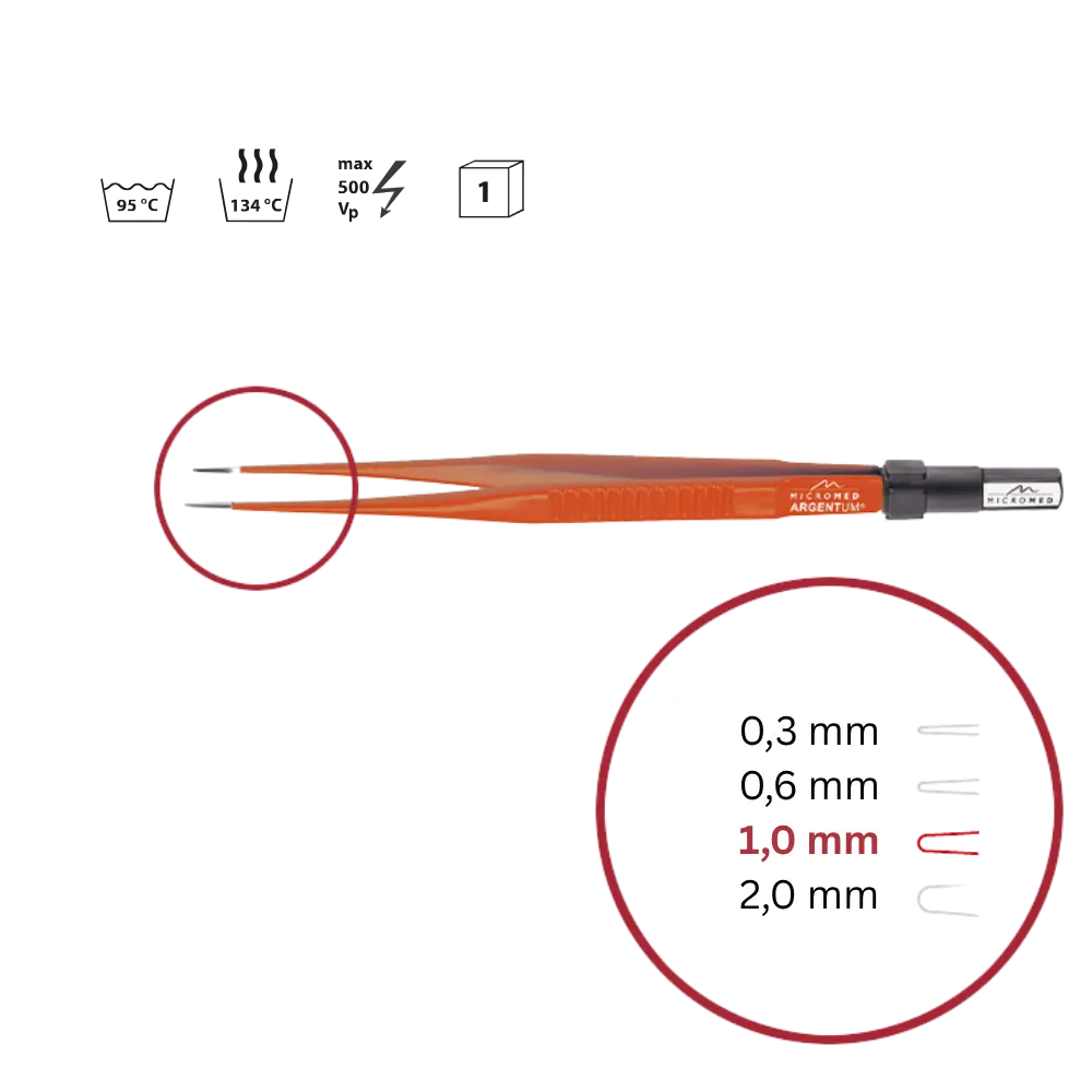 Pinzette bipolar Non-Stick sterilisierbar 160mm 1,0mm