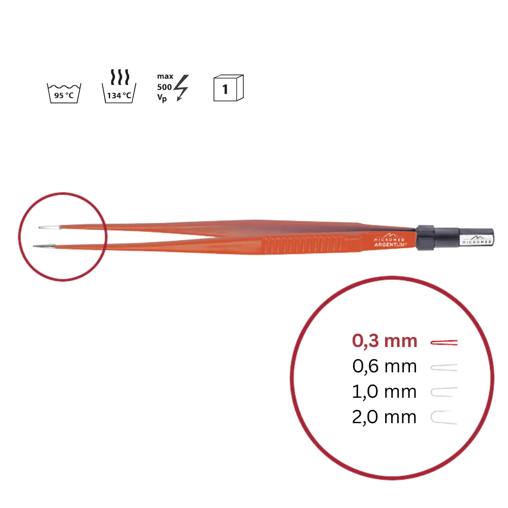 Pinzette bipolar Non-Stick sterilisierbar 180mm 0,3mm