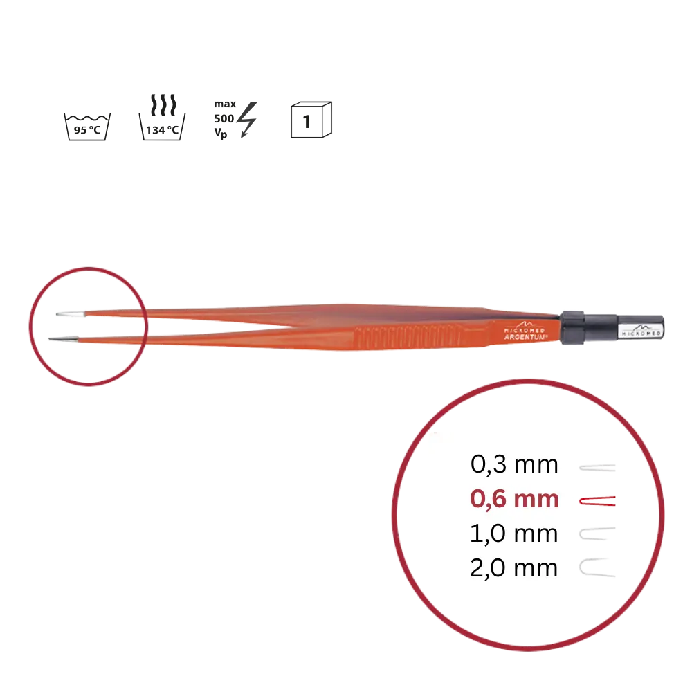 Pinzette bipolar Non-Stick sterilisierbar 180mm 0,6mm