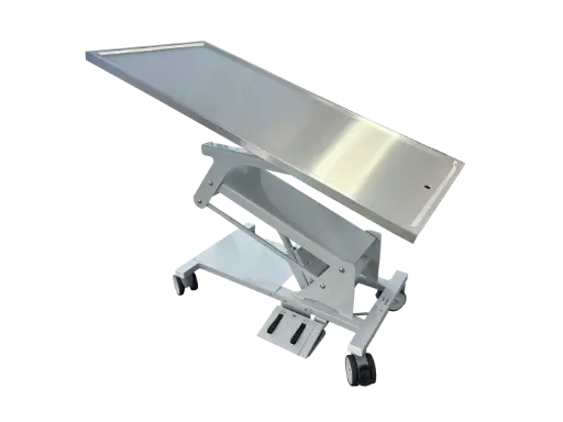 [P648601] PannoMed BASE LIFT Tisch fahrbar akku kippbare Edelstahlplatte
