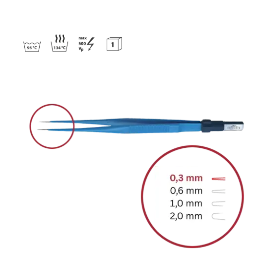 [140-100-016] Pinzette bipolar sterilisierbar 160mm 0,3mm