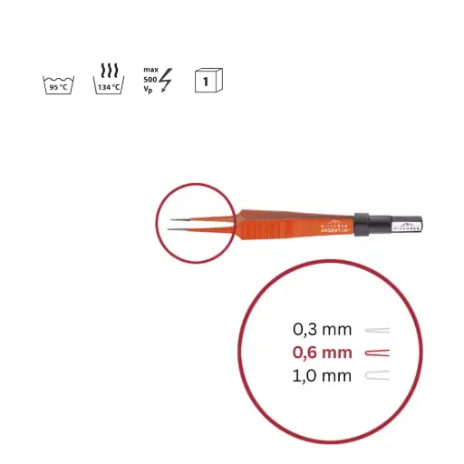 [148-101-011] Pinzette bipolar Non-Stick sterilisierbar 110mm 0,6mm