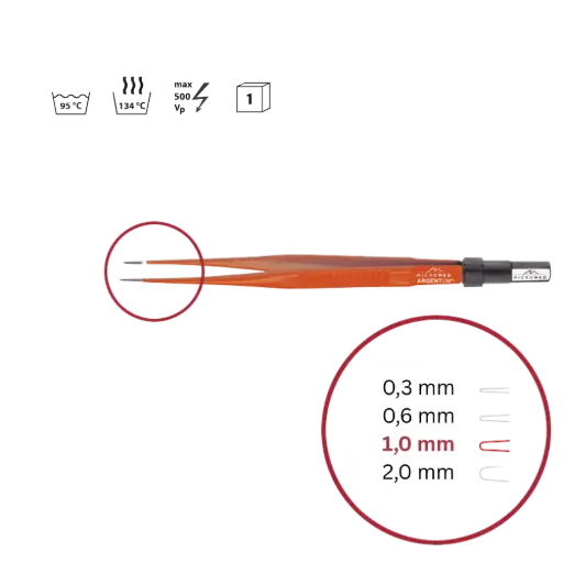 [148-101-015] Pinzette bipolar Non-Stick sterilisierbar 150mm 1,0mm