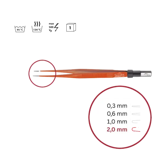 [148-102-015] Pinzette bipolar Non-Stick sterilisierbar 150mm 2,0mm